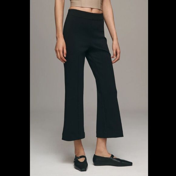 Anthropologie Maeve The Margot Kick Flare Cropped Pants: Textured Edition - Picture 3 of 3
